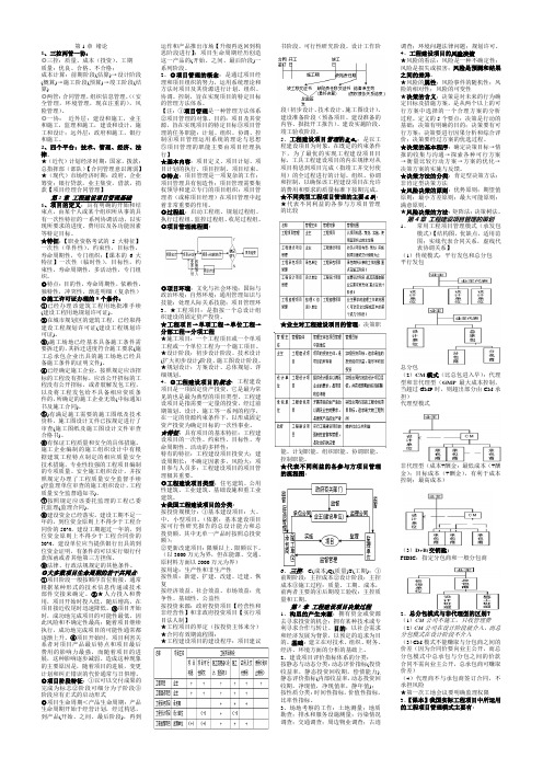 建设工程项目管理整理笔记