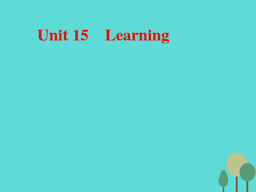 2017届高考英语一轮复习 Unit 15 Learning课件