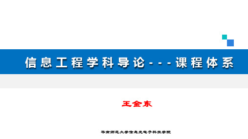 信息工程学科导论-课程体系与课堂教学内容