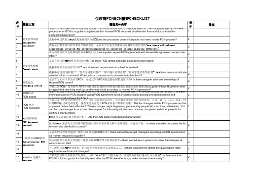 PCNECN检查清单