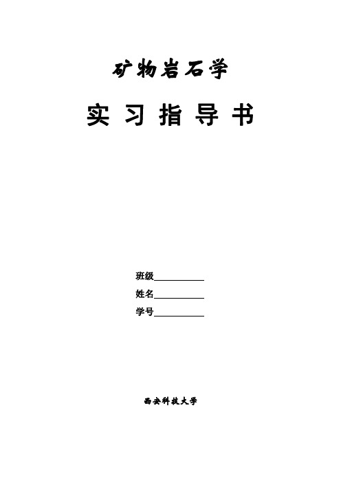 矿物岩石学实习报告