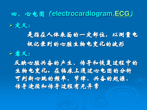 四、心电图(electrocardiogram,ECG)