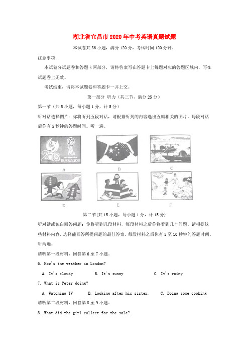 湖北省宜昌市2020年中考英语真题试题(含答案)(3)