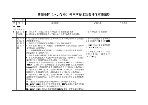 并网前技术监督评估实施细则--水电机组