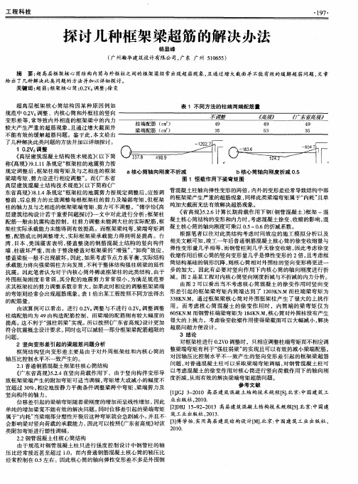 探讨几种框架梁超筋的解决办法