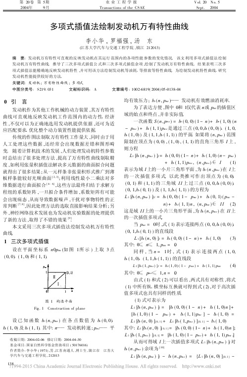 多项式插值法绘制发动机万有特性曲线_李小华