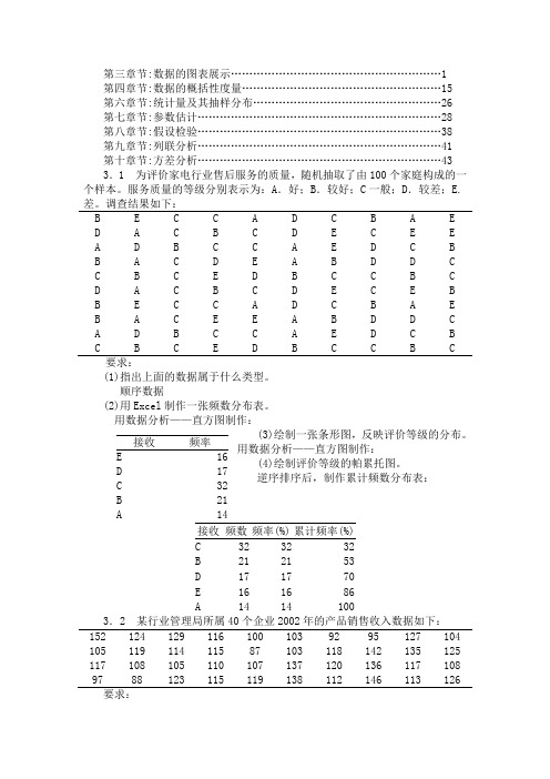 统计学课后答案  人大出版