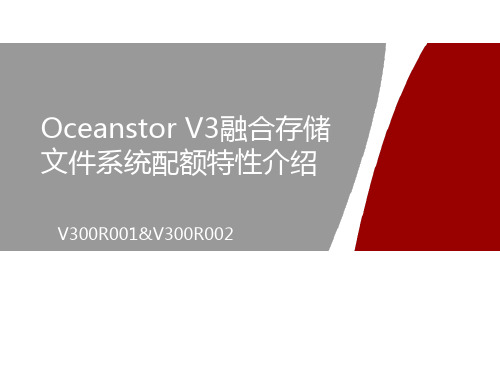 Oceanstor V3融合存储-文件系统配额特性介绍