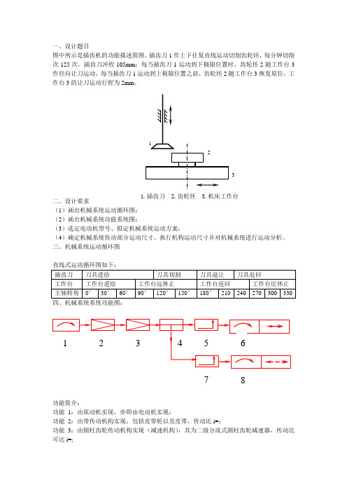 插齿机设计