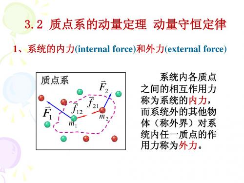 3.2 质点系的动量定理 动量守恒定律