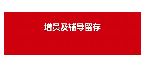 增员的重要性现状困惑标准方法辅导留存保险公司增员技能意愿启动早会创说会主讲课件