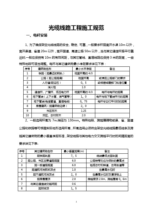 通信光缆线路施工规范 (年修订版)