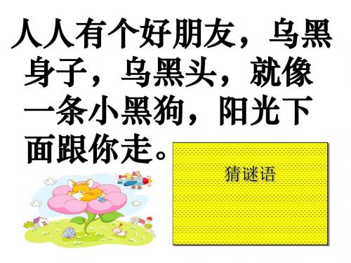 一年级上册语文教学课件-课文5《影子》〔人教部编版〕(共42张ppt)