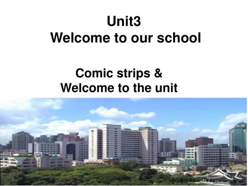 牛津译林版英语七上Unit3 Welcome to the unit   (共24张PPT)