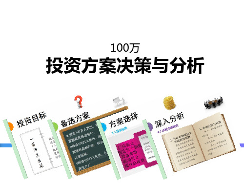 100万投资计划的选择与策划