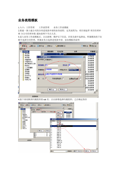 业务流程模板