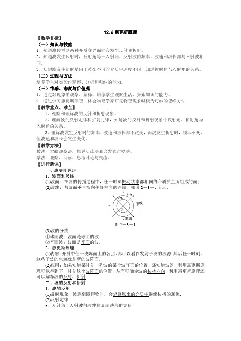 惠更斯原理--优质获奖精品教案 (6)