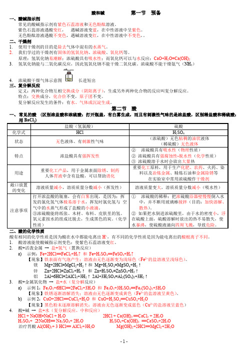 (完整)九年级化学第十单元十一十二单元知识点,推荐文档