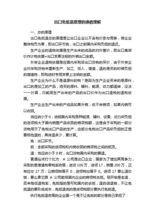 出口免抵退原理的通俗理解