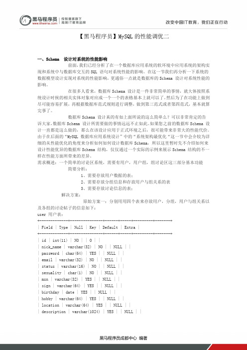 【黑马程序员】MySQL的性能调优二