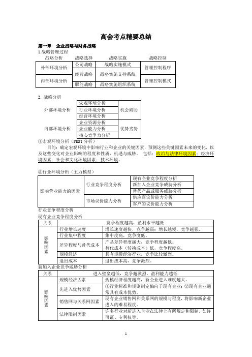 高级会计职称精要考点总结.doc