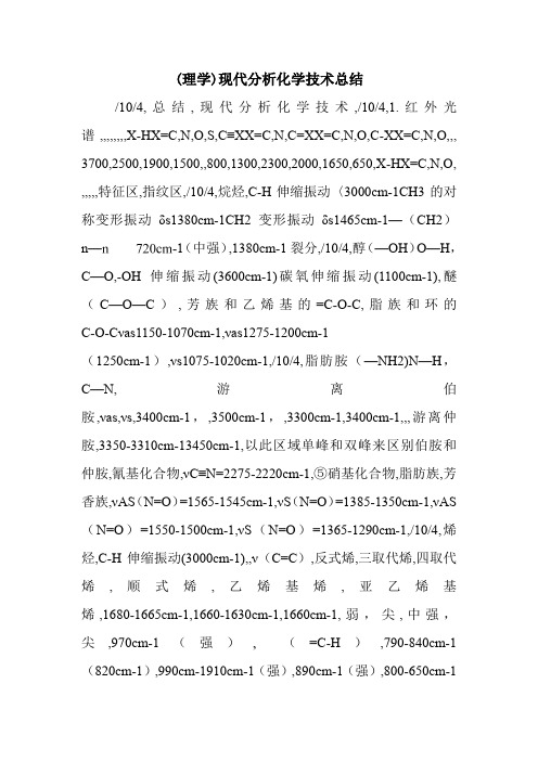 (理学)现代分析化学技术总结.doc