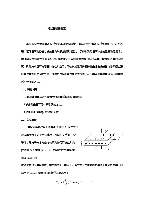 螺线管磁场测定