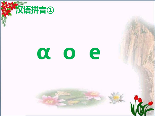 汉语拼音 a o e 人教部编版 PPT 优秀课件