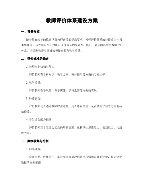 教师评价体系建设方案