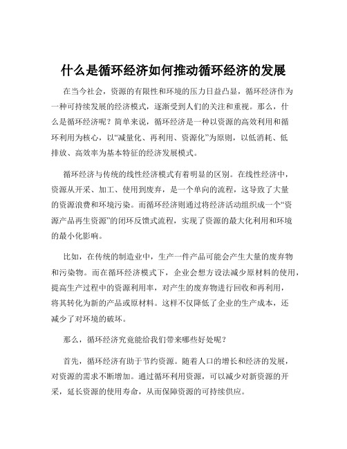 什么是循环经济如何推动循环经济的发展