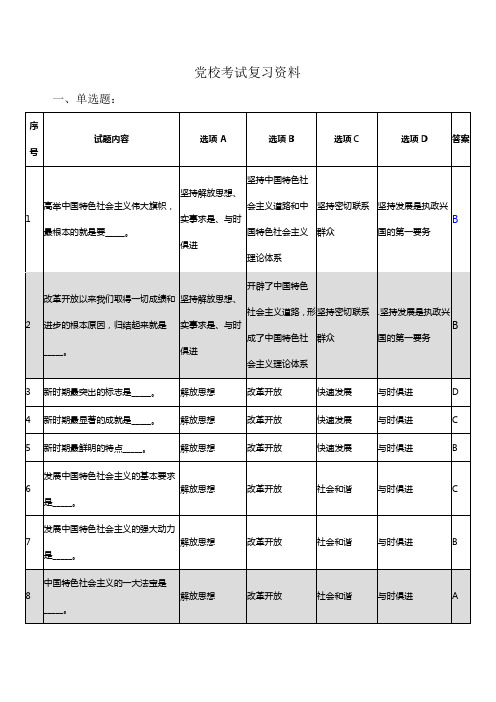 入党转正考试题和答案