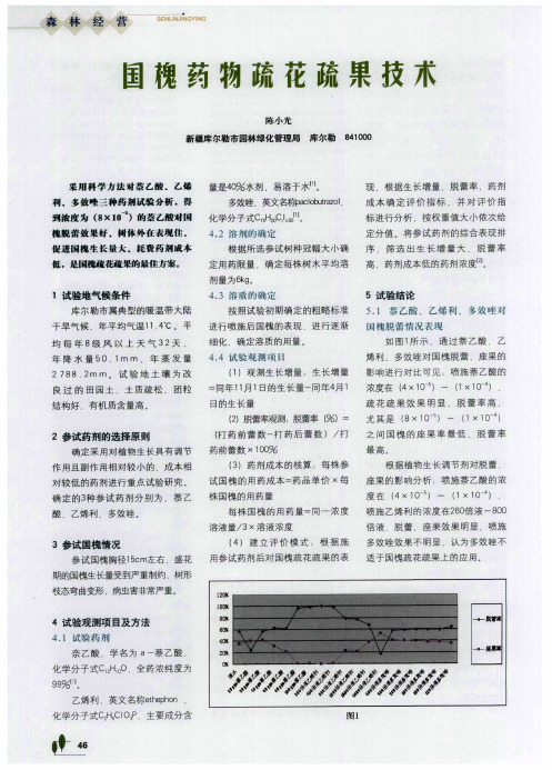 国槐药物疏花疏果技术