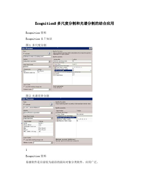 Ecognition8多尺度分割和光谱分割的结合应用