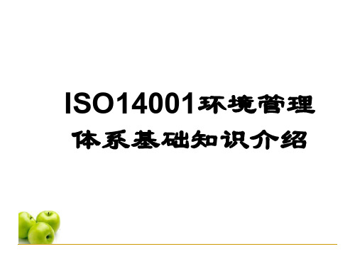 ISO14001环境管理体系基础知识介绍(ppt 59页)