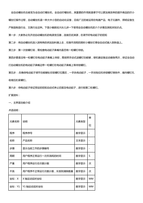 全自动螺丝机使用教程【操作方法】