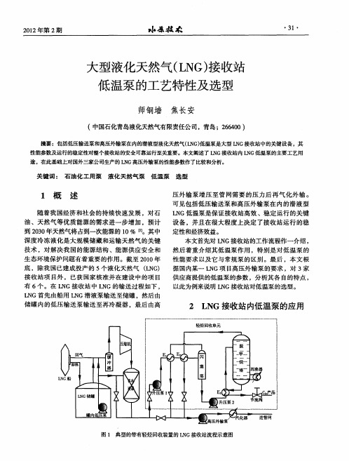 大型液化天然气(LNG)接收站低温泵的工艺特性及选型