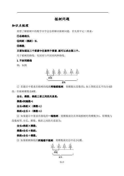 【4】四年级奥数-植树问题