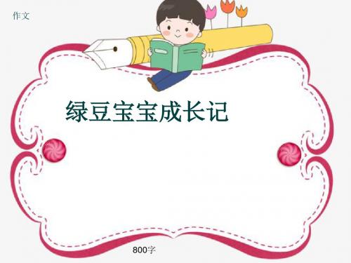 小学四年级作文《绿豆宝宝成长记》800字(共12页PPT)