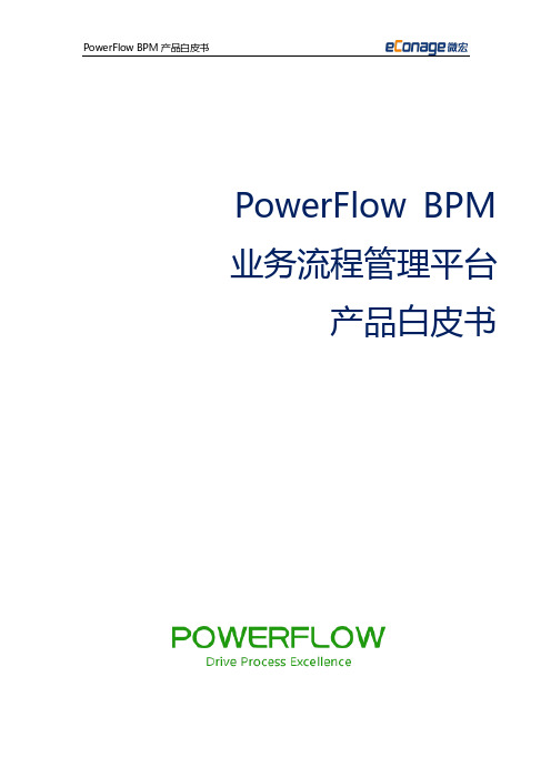 PowerFlow_BPM业务流程管理平台白皮书2016V3.0