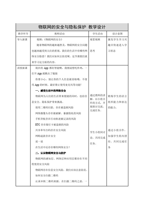 物联网的安全与隐私保护