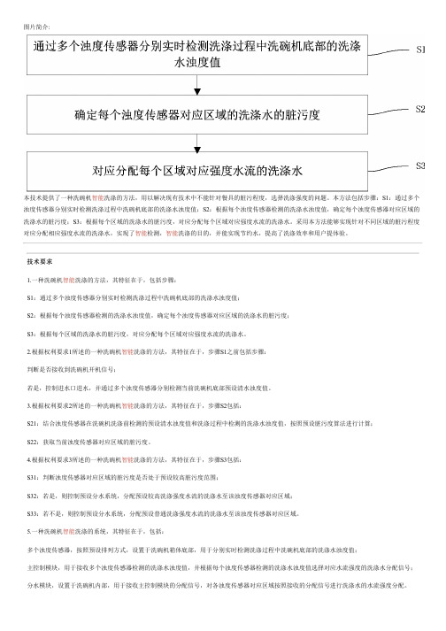 洗碗机智能洗涤的方法及系统与设计方案