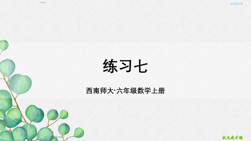 最新西师大版数学六上《练习七》公开课课件