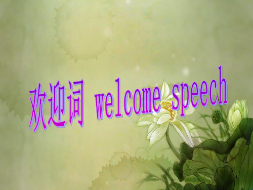 高考英语写作真题(欢迎词) (2)