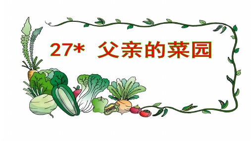 最新人教版四年级语文下册 27 父亲的菜园 优秀课件