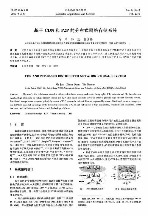 基于CDN和P2P的分布式网络存储系统