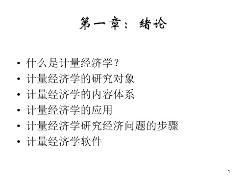 计量经济学课件全