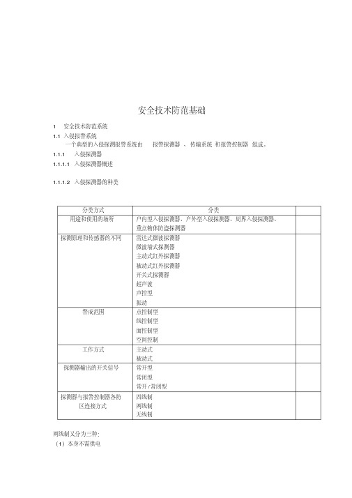 安防考试考点总结