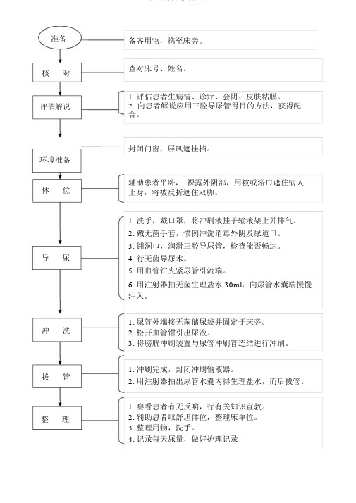 膀胱冲洗术操作流程纲要