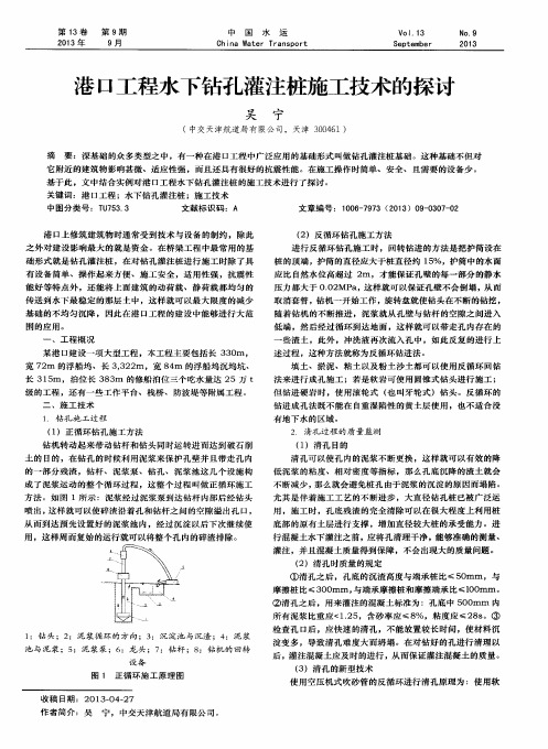 港口工程水下钻孔灌注桩施工技术的探讨