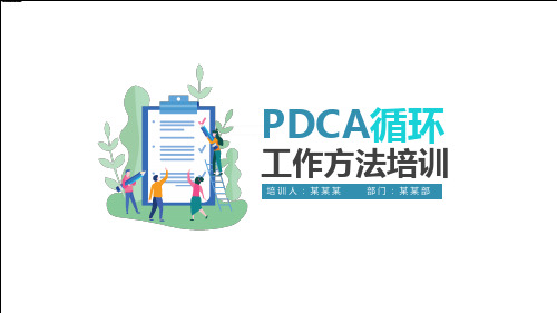 简约PDCA循环工作方法培训PPT动态资料课件